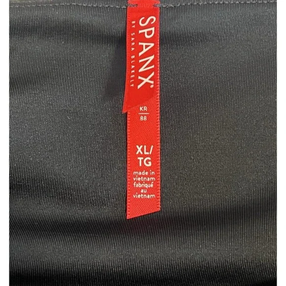 SPANX Velvet Shine Black Metallic Gold Leggings Shimmer High Rise Velour XL NWT - Picture 4 of 8